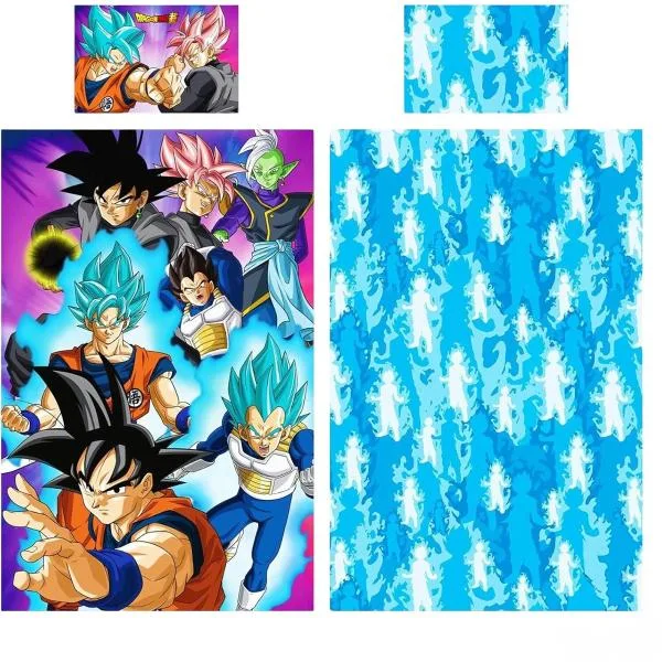 (ドラゴンボールZ) Dragon Ball Z オフィシャル商品 悟空 ベジータ 掛け布団カバー・枕カバーセット リバーシブル