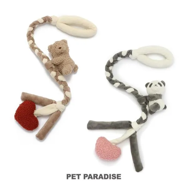 犬 おもちゃ ロープ 引っ張るおもちゃ パンダ くま | ぬいぐるみ 音がなる ペット オモチャ 玩具 トイ 編みロープ ぱんだ クマ