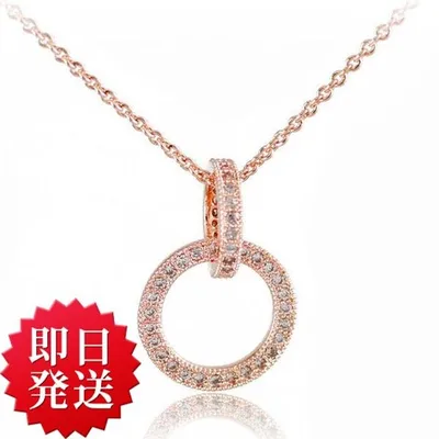 ネックレス レディース ペンダントネックレス あずきチェーンネックレス ダイヤCZ 上品な輝き 18金 誕生日 プレゼント ギフト