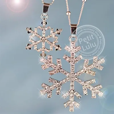 ネックレス レディース 雪の結晶 二連 ロングネックレス ダイヤモンドCZ 金属アレルギー対応 18金 誕生日 プレゼント ギフト