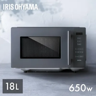 電子レンジ 単機能 フラット アイリスオーヤマ 18L レンジ 自動調理 タイマー 調理家電 シンプル 新生活 一人暮らし IMB-F187-H