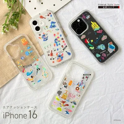 iPhone16 ケース カバー ディズニー キャラクター ジュディ ニック アリエル ピーター・パン スティッチ クリア 透明 シンプル 無地 Disney iPhone 16
