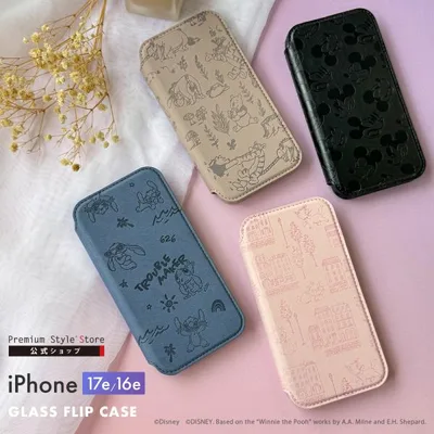 iPhone16e iPhone17e ケース 手帳型 カバー ディズニー キャラクター ミッキーマウス ミッキー マリー マリーちゃん プー プーさん スティッチ iPhone 16e 17e
