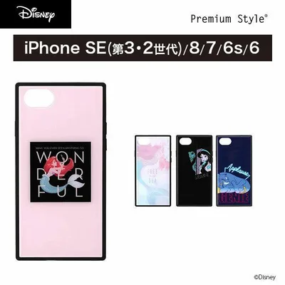 アウトレット iPhone SE3 SE2 8 7 6s 6 ケース カバー ディズニー キャラクター プリンセス ジャスミン ジーニー アリエル セバスチャン Disney