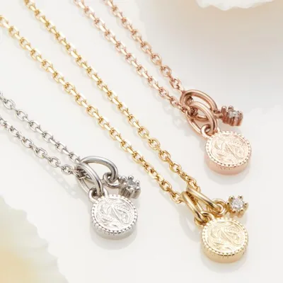 ネックレス ペンダント サージカルステンレス316L製 コイン ハワイアンジュエリー スクロール 金属アレルギー対応 爆買