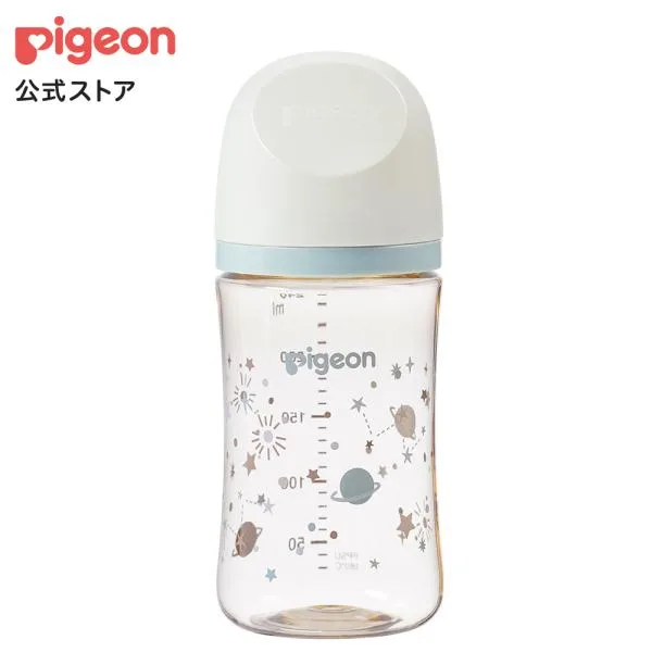 My母乳実感哺乳びん プラスチック(240ml)twinkle×morning mist×off white ピジョン pigeon