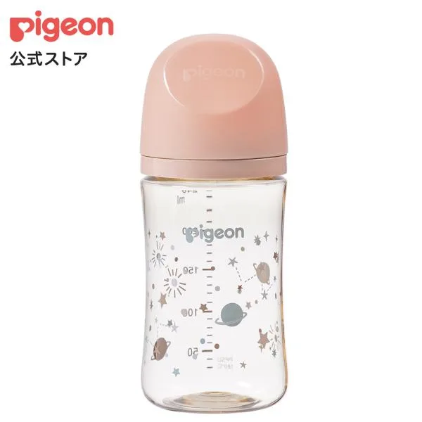 My母乳実感哺乳びん プラスチック(240ml)twinkle×ash pink×salmon pink ピジョン pigeon