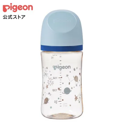 My母乳実感哺乳びん プラスチック(240ml)twinkle×midnight baby×baby blue ピジョン pigeon