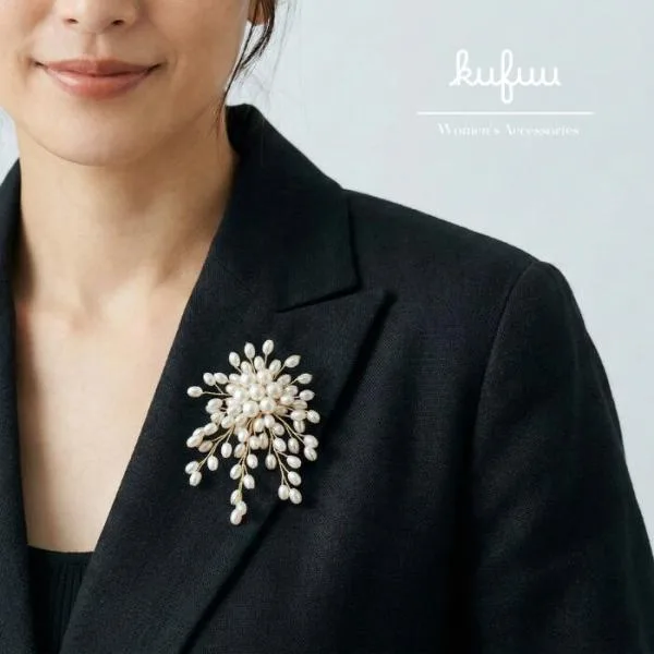 Brooch【 ゴールドワイヤー ブローチ 単品 】 ブローチ パール おしゃれ フォーマル セレモニー コサージュ かわいい 入学式 卒業式 入園式 卒園式