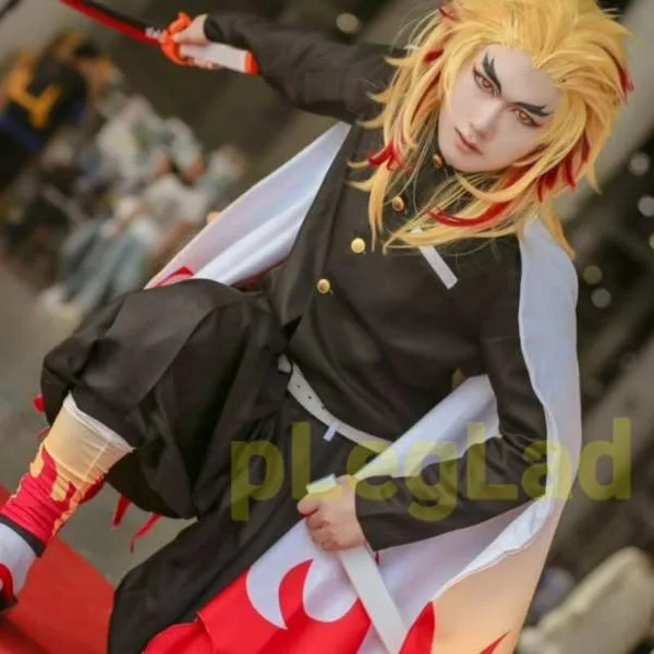 煉獄杏寿郎 コスプレ れんごくきょうじゅろう 衣装 鬼滅の刃 きめつのやいば 鬼殺隊隊服 イベント 仮装 コスチューム ウィッグ