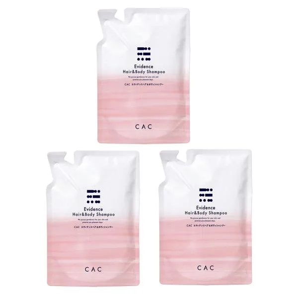 CAC化粧品 エヴィデンス ヘア&ボディシャンプー レフィル400ml ×3袋セット(使用期限2027.9.7)