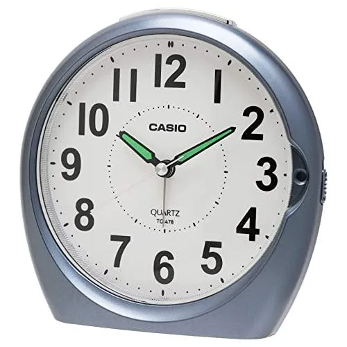 CASIO(カシオ) 目覚まし時計 アナログ メタリックグレー スヌーズ ライト TQ-478-8JF