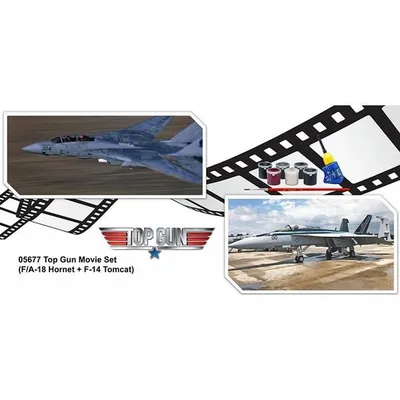 ドイツレベル 1/72 トップガン ムービーセット(F/A-18E & F-14A) スケールモデル 05677