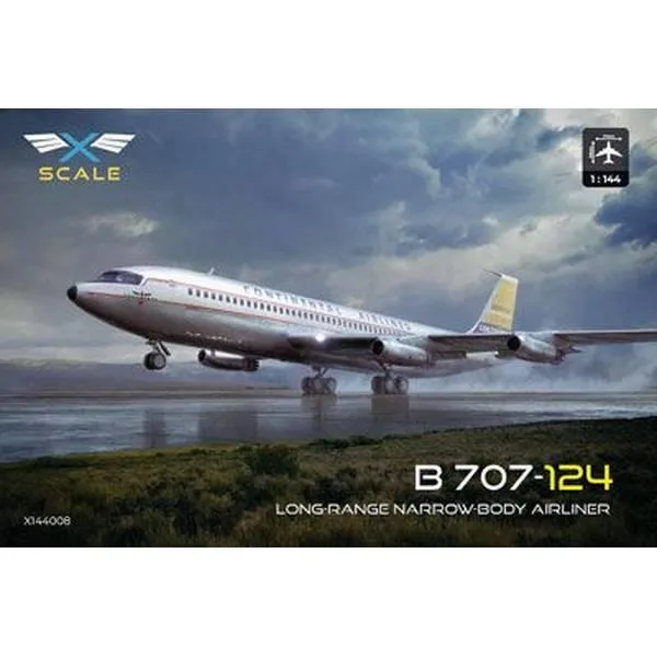 Xスケール 1/144 ボーイング707-124旅客機コンチネンタル航空 スケールモデル UX14008