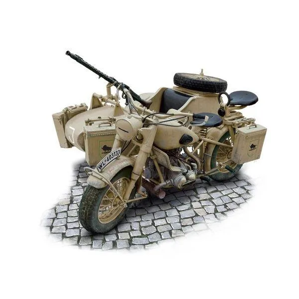 イタレリ 1/9 ミリタリービークル WW.II ドイツ軍 軍用サイドカー スケールモデル IT7403