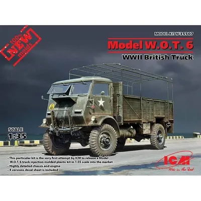 ICM 1/35 イギリス フォード W.O.T.6 トラック スケールモデル 35507