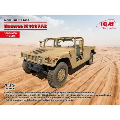 ICM 1/35 アメリカ陸軍 M1097A2 ハンヴィー スケールモデル 35435