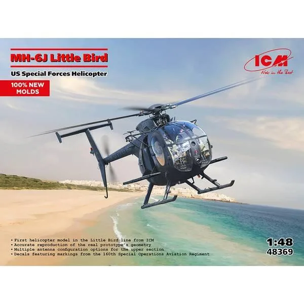 ICM 1/48 MH-6J リトルバード アメリカ特殊部隊ヘリコプター スケールモデル 48369