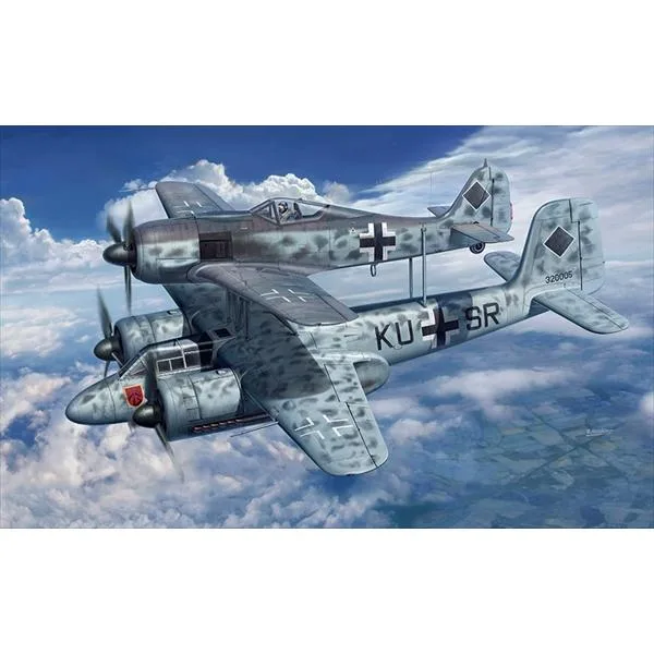 ハセガワ 1/72 Ta154A-1 & Fw190A-8 ミステル スケールモデル 02537