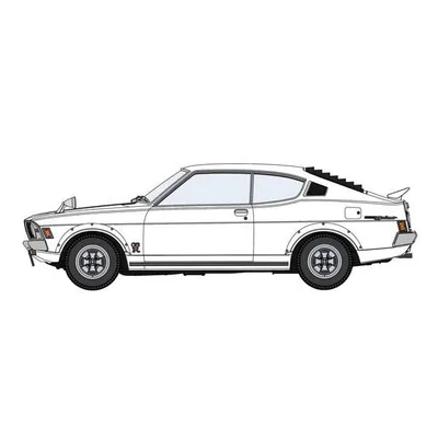 ハセガワ 1/24 三菱 ギャラン GTO 2000GSR 前期型 w/ リアウイング スケールモデル 20678