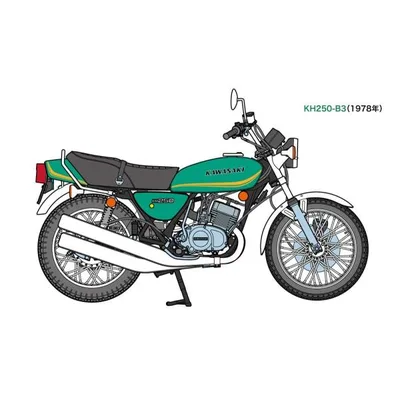 ハセガワ 1/12 カワサキ KH250-B3/B4 スケールモデル BK8