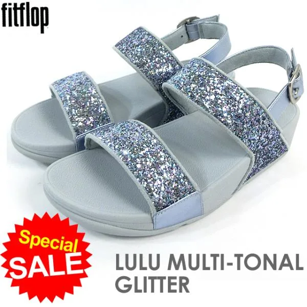 SALE フィットフロップ サンダル レディース FITFLOP LULU マルチトーナル グリッター バックストラップ JE4-C34 QUIET BLUE