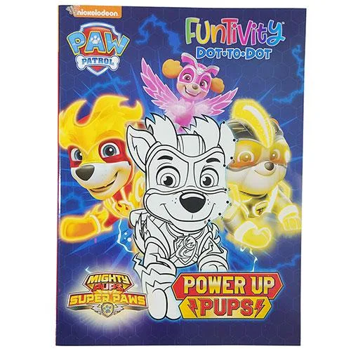 パウパトロール マイティパップス ぬりえ DOT・TO・DOT ( ネイビー POWER UP PUPS ) 17060b Paw Patrol Mighty Pups FunTivity 塗り絵 グッズ インポート
