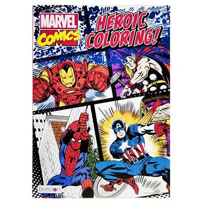 マーベルコミック ぬりえ カラーリングブック 18233a マーベル ヒーロー アメコミ MARVELCOMICS 塗り絵 英語 ぬり絵 迷路 海外 輸入品 インポート