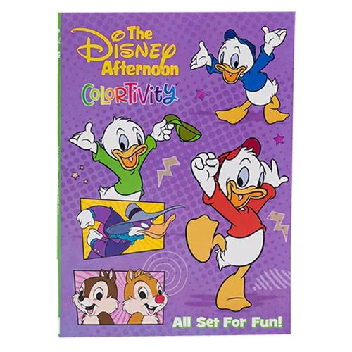 ディズニー ダックテイルズ 64ページ ぬりえ ( 表紙パープル ) 19301b キャラクター ドナルドダック チップ デール ぬり絵 塗り絵 ディズニー グッズ 英語 輸入