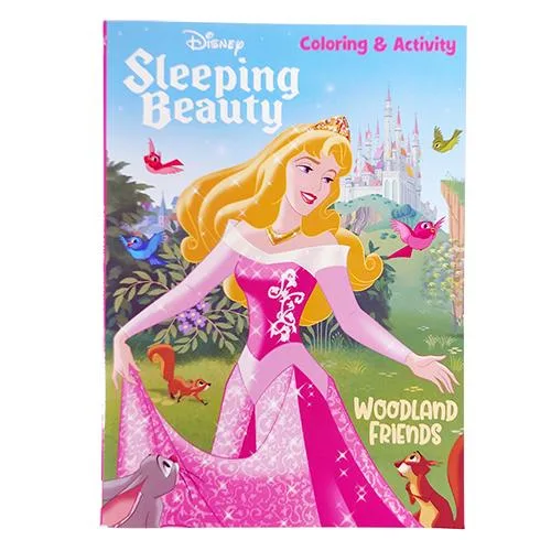 眠れる森の美女 ぬりえ ( WOODLAND FRIENDS ) 19833a ディズニープリンセス オーロラ姫 塗り絵 英語 子ども 女の子 キャラクター グッズ 輸入