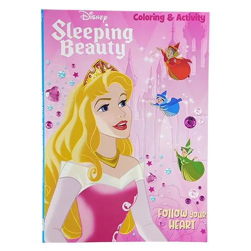 眠れる森の美女 ぬりえ ( FOLLOW YOUR HEART ) 19833b ディズニープリンセス オーロラ姫 塗り絵 英語 子ども 女の子 キャラクター グッズ 輸入
