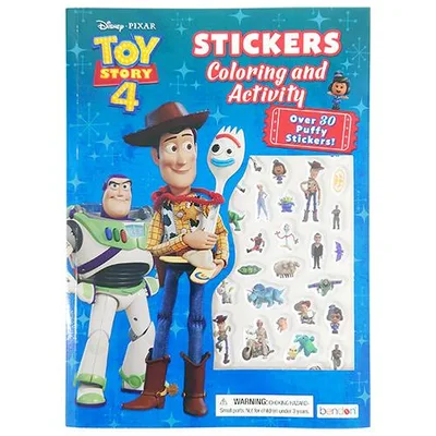 トイストーリー4 ぬりえ & アクティビティーブック シール付き 19871 ぬり絵 カラーリングブック めいろ シール ステッカー TOY STORY 4 輸入