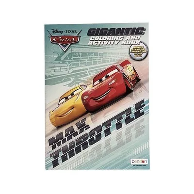 カーズ ぬりえ Gigantic 192ページ ( MAX THROTTLE ) 21193a CARS 塗り絵 ぬり絵 アクティビティーブック ワーク 英語 子ども 男の子 車 乗り物 輸入