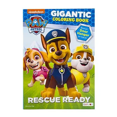パウパトロール ぬりえ GIGANTIC 192ページ ( RESCUE READY ) 21220a パウパト アクテビティー ブック ワーク 塗り絵 英語 ぬり絵 Paw Patrol 輸入
