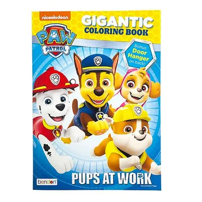 パウパトロール ぬりえ GIGANTIC 192ページ ( PUPS AT WORK ) 21220b パウパト アクテビティー ブック ワーク 塗り絵 英語 ぬり絵 Paw Patrol 輸入