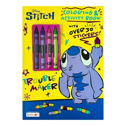リロ & スティッチ ぬりえ クレヨン付き 21286 ぬり絵 カラーリングブック シール ステッカー クレヨン くれよん 迷路 おもちゃ キッズ 子供 輸入