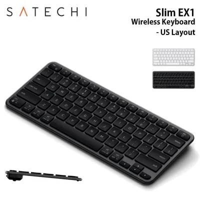 Satechi Slim EX1 Wireless Keyboard - US Layout ワイヤレスキーボード 英語配列 全2色 PST-KEX1シリーズ サテチ 無線 テンキーレス usb-c