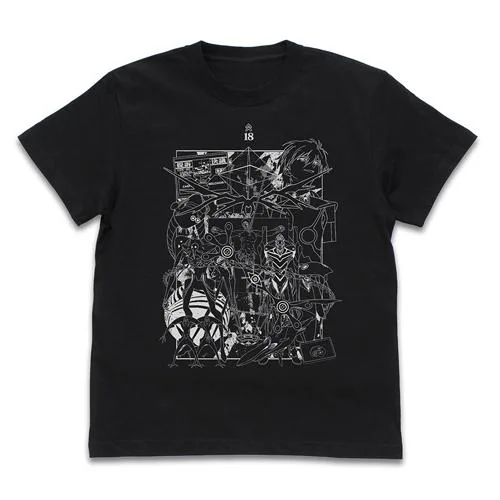 【送料無料対象商品】コスパ EVANGELION 『新世紀エヴァンゲリオン』全使徒 Tシャツ BLACK【ネコポス/ゆうパケット対応】【10月発売予定 予約商品】