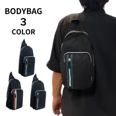 ボディバッグ 鞄 メンズ 斜め掛け 軽量 軽い シンプル バッグ ボディバック バック ブラック ライン