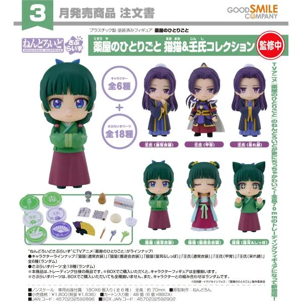 【予約商品】BOX販売(6個入り) ねんどろいどさぷらいず 薬屋のひとりごと 猫猫&壬氏コレクション