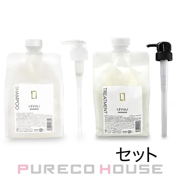 ハホニコ レブリ シャンプー b 1000ml レフィル 《ポンプ付き》 + トリートメント a 1000g レフィル 《ポンプ付き》 【セット】