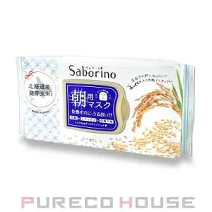 サボリーノ 目ざまシート ふっくら和素材のもっちりタイプ (朝用フェイスマスク) 28枚入り