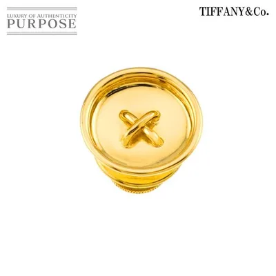 ティファニー TIFFANY&Co. ボタン ピン ブローチ K18 YG イエローゴールド 750 タイタック Brooch 90336059