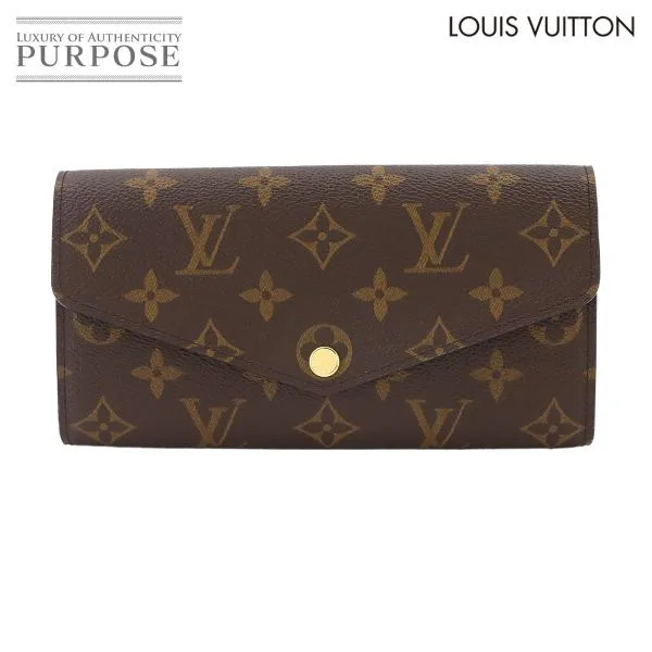Unused Exhibit LOUIS VUITTON Monogram Portefeuille Sarah Bifold Long Wallet สีน้ำตาล M60531 RFID 90336505