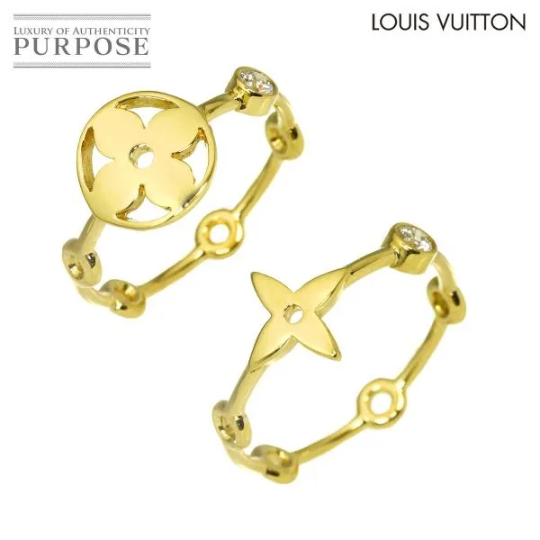 ルイ ヴィトン LOUIS VUITTON バーグ モノグラム スキン #54 リング ダイヤ K18 YG 750 指輪 Berg Monogram Ring 90337139