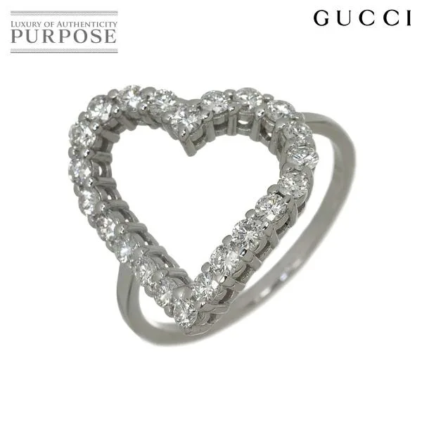 グッチ GUCCI ハート #9 リング ダイヤ K18 WG ホワイトゴールド 750 指輪 Diamond Ring 90338324