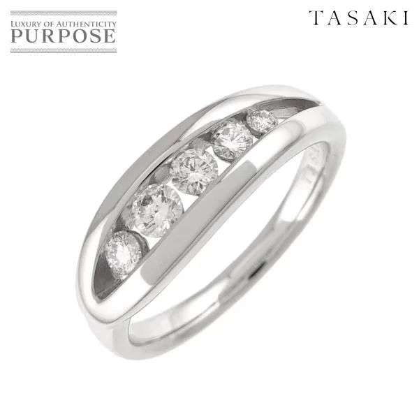 タサキ TASAKI 9号 リング ダイヤ 0.27ct K18 WG ホワイトゴールド 750 指輪 田崎真珠 Diamond Ring 90339489