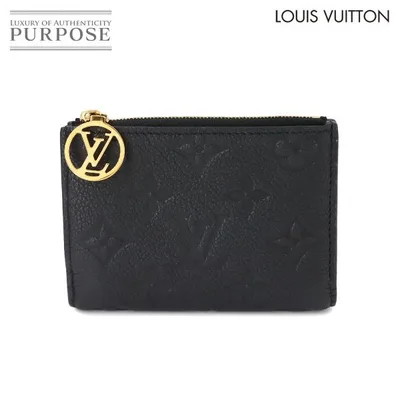 新品同様 ルイ ヴィトン LOUIS VUITTON モノグラム アンプラント ポルトフォイユ リサ 二つ折り 財布 ノワール M83365 RFID 90341994