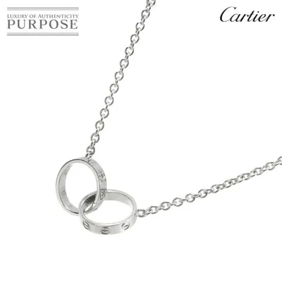カルティエ Cartier ベビーラブ ネックレス 43cm K18 WG ホワイトゴールド 750 LOVE Necklace【証明書付き】 90342478