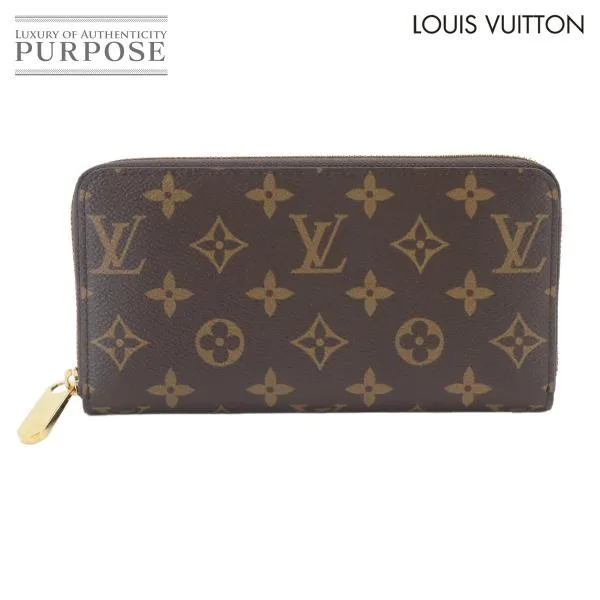 新品同様 ルイ ヴィトン LOUIS VUITTON モノグラム ジッピー ウォレット ラウンドファスナー 長財布 ブラウン M42616 RFID 90345400